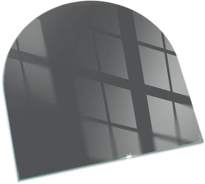 Tulup Kachel Vloerplaat - Kleur Grijsbruin Plaat Voor Onder Kachel - 100 cm x100 cm - Grijs Vloerplaat Voor Houtkachel - Halfrond Kachel Vloerplaat - Vloerplaat Voor Kachel - Plaat Onder Houtkachel - Onderplaat Kachel