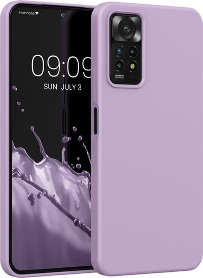 kwmobile telefoonhoesje geschikt voor Xiaomi Redmi Note 11 Pro / Redmi Note 12 Pro 4G - Hoesje met siliconen coating - Smartphone case in mauve