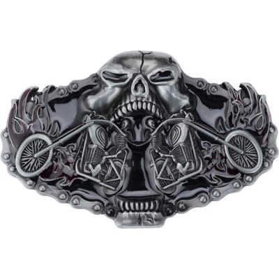 Motorlocomotief Gesp Handgemaakte Zelfgemaakte Riem Accessoires Tailleband Diy Western Cowboy Heavy Metal Rock Punk K46 gray
