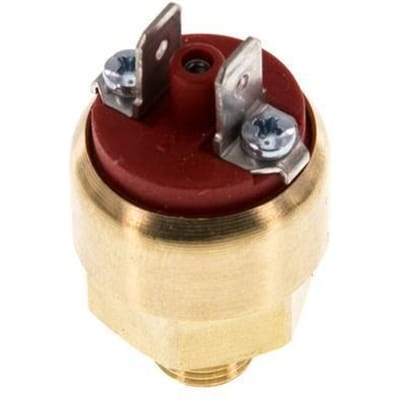 1 tot 10bar NO Messing Drukschakelaar G1/8'' 42VAC/DC Platte Stekker - PSL-B-N-1-10-O-FP