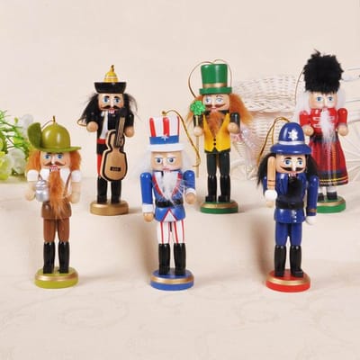 13cm Notenkraker 6 Stuks/Partij Creatieve Poppen Pop Speelgoed Kinderen Kerstcadeau Actiespeelgoed Ht026