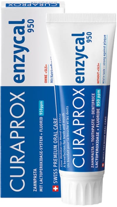 Curaprox Enzycal 950 Tandpasta – Fluoride 950 ppm – Versterkt Tandglazuur – 75 ml