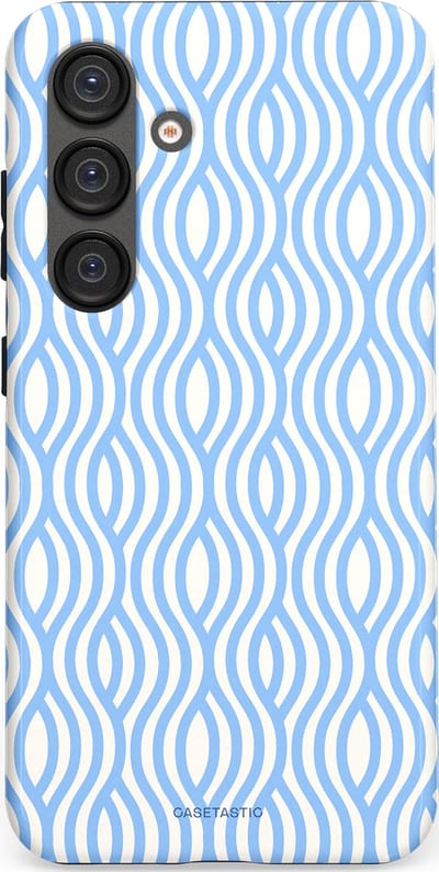 Casetastic Hoesje Geschikt voor Samsung S25 - Stijlvolle Beschermende Duo-layer Case - Zeegolf Patroon