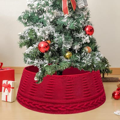 Kerstboomrok voor een opgeruimde uitstraling: Verberg lelijke steunen met deze unieke, stijlvolle en duurzame kerstboomrok.