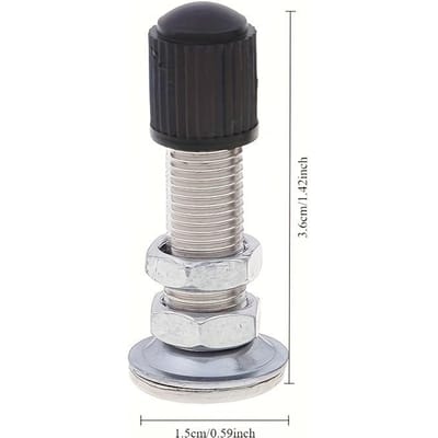1 Stuk Zeshoekige Zinklegering Fietsventiel - Duurzaam Amerikaans Buiten Fietsen Ventiel, Mountainbiken, Fietsaccessoires 1pc black