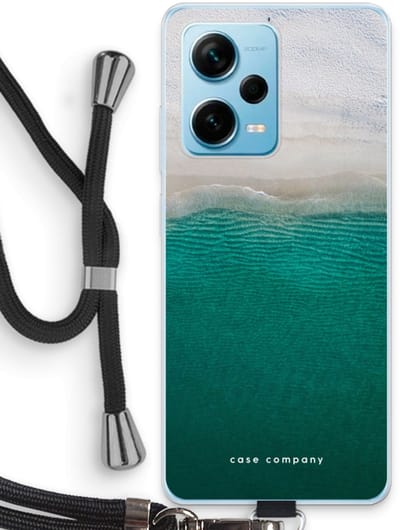 Case Company® - Hoesje met koord geschikt voor Xiaomi Redmi Note 12 Pro Plus hoesje met Koord - Stranded - Telefoonhoesje met Zwart Koord - Bescherming aan alle Kanten en Over de Schermrand