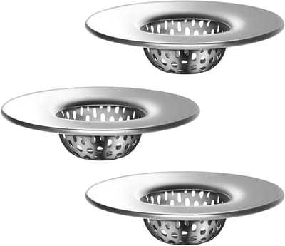 Efficiënte Afvoerfilter voor Bad, Toilet en Gootsteen - RVS Haarvanger, 3 Stuks voor Optimale Afvoerbescherming