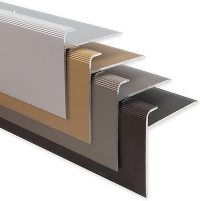 Traprandprofiel Aluminium F-vorm 90 cm - Veiligheid en Bescherming voor Trappen