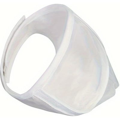 1 stuks Transparant Kattenbijtpreventiemasker, PVC-materiaal, Verstelbare Veiligheidsuitrusting voor Huisdieren voor Verzorging en Veterinaire Procedures S white