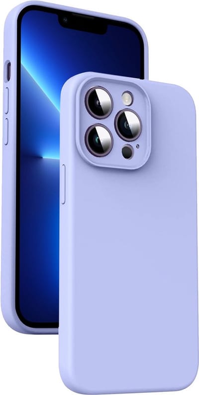 iPhone 12 Hoesje - Liquid Case Siliconen Cover - Geschikt voor Magsafe - Lila - Provium