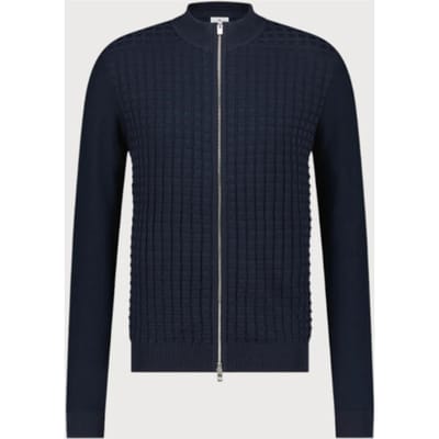 Blue Industry Structuur gebreid rits vest |