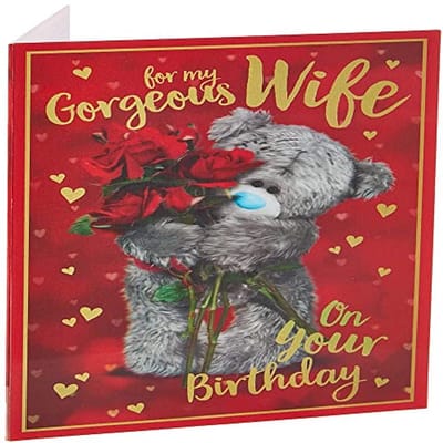 Verjaardagskaart Vrouw - Geboortekaart Felicitatiekaart - Verjaardag Vieren - 3D Holografisch Ontwerp - 153mm x 230mm - Rood