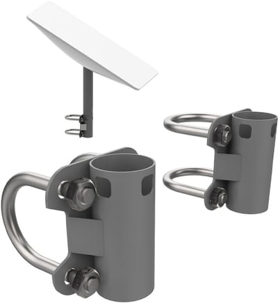 VT Goods - Antennemast U-beugel - 30 mm tot 50 mm verstelbaar - Zware roestvrijstalen mastpaal - Geschikt voor V2 rechthoekige schotelantennes - Ide...
