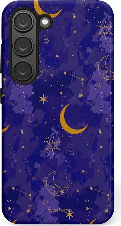 Casetastic Hoesje Geschikt voor Samsung S23 - Stijlvolle Beschermende Duo-layer Case - Sterrennacht