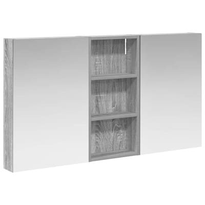 vidaXL - Badkamerkast - set - 3 - st - 110 - x - 10,5 - x - 60,5 - cm - Bewerkt - hout