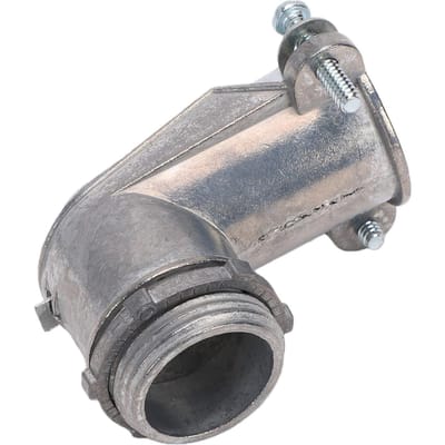 Connecteur à pression 90 degrés Raccord de conduit 1 pouce pour conduits métalliques flexibles AC MC Matériau en alliage de zinc
