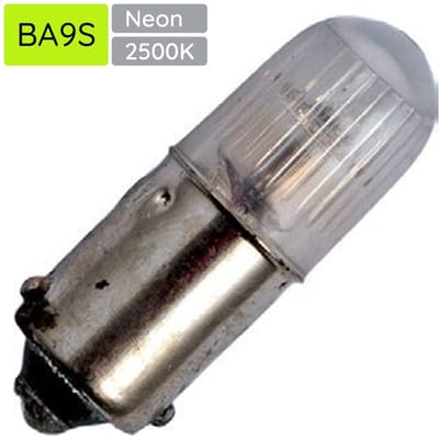 Signaallamp Ba9s 130V - Per stuk - T10 Neonlamp Ø10mm - 28mm - 2500K - Dimbaar - Rood