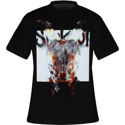 Slipknot - Devil Single Logo Blur Heren Tshirt - met rug print - M - Zwart