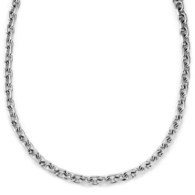 New Classics | Zilverkleurige roestvrijstalen O-linkketting met toggle-sluiting