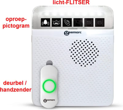 GEEMARC Amplicall 100 Alarm / Draadloos OPROEPSYSTEEM - met DEURBEL
