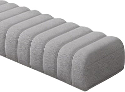 Bankkussen - Zitkussen Terras - Comfortabel Zitten - Krasbestendig Fleece - 48 x 159 cm - Lichtgrijs