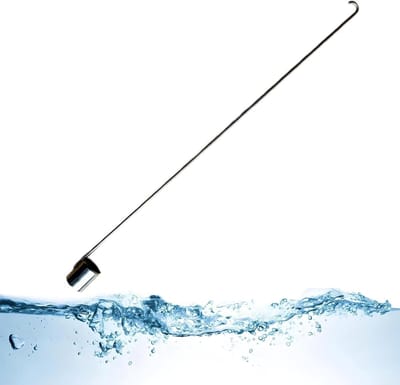 Waterbemonsteraar - Monsterlepel - Waterkwaliteit Testen - Lange Handgreep - 125ml Inhoud - Zilver