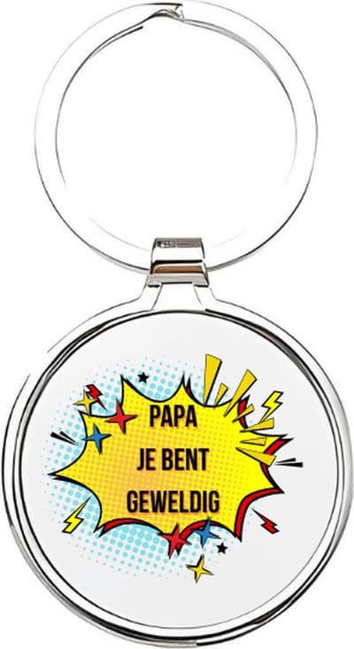 Akyol - Papa je bent geweldig Sleutelhanger - vader - Papa's - Vader sleutelhanger - Papa sleutelhanger - Sleutelhanger papa - Familie sleutelhanger - Vaderdag cadeautje - Papa cadeau - Dad - stiefvader - schoonvader - Fathersday - 4 x 7,5 CM