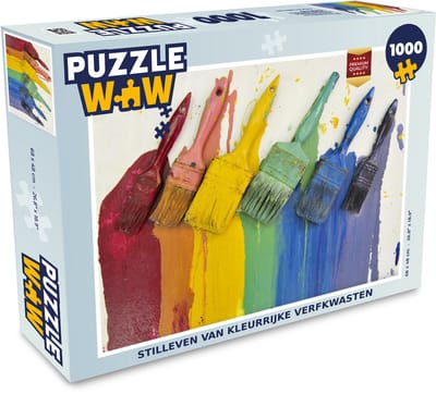 Puzzel Stilleven - Regenboog - Verf - Legpuzzel - Puzzel 1000 stukjes volwassenen