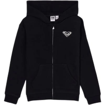 Roxy Surf Feeling Sweatshirt Met Rits Zwart 10 Years Meisje