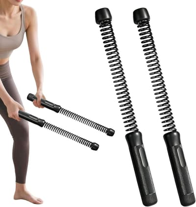 Draadloos gevechtstouw - Krachtstokken Cardio - Intensieve Krachttraining - Ruimtebesparend Ontwerp - 1610 gram - Zwart