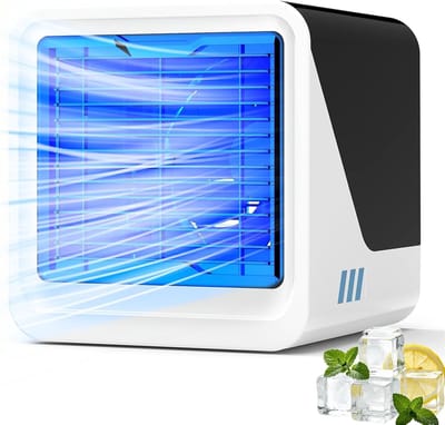 Aircooler zonder Afvoerslang – 4-in-1 Luchtkoeler – Torenventilator met Afstandsbediening – 3 Snelheden – Timer – Voor Slaapkamer & Woonkamer – Wit
