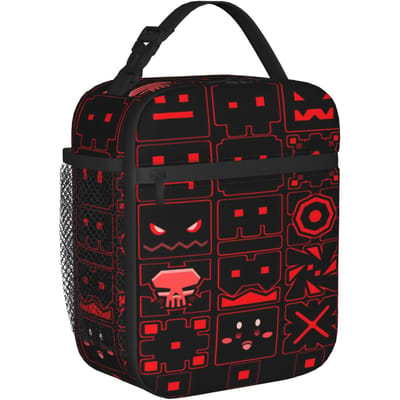 Geïsoleerde Lunchtas Geometrie Kubus spel Merchandise Lunch Voedseldoos Harajuku Thermische Koeler Bento Box Voor School Option 1