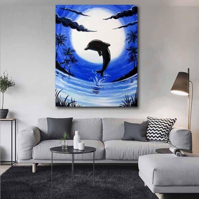 5D DIY diamant schilderij kruissteek dier herten diamant mozaïek diamant schilderij 20X30 blue