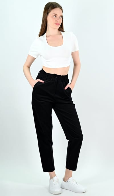 YesMooi - Corduroy Broek - Zwart - XS (34) - %100 Katoen - Dames Broek