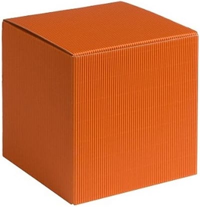 Cadeauverpakking vierkant-kubus karton 12x12x12cm ORANJE (100 stuks)