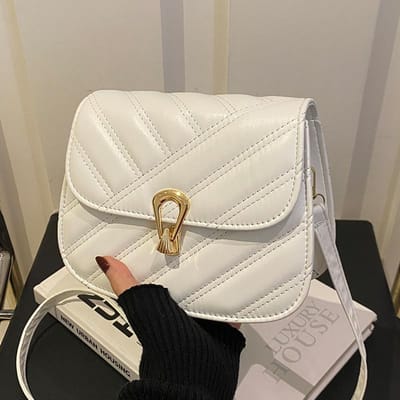 Sac Bandoulière Haut de Gamme Ins Sac Bandoulière Tendance Sac Épaule Texturé Design de Niche Haut de Gamme beige