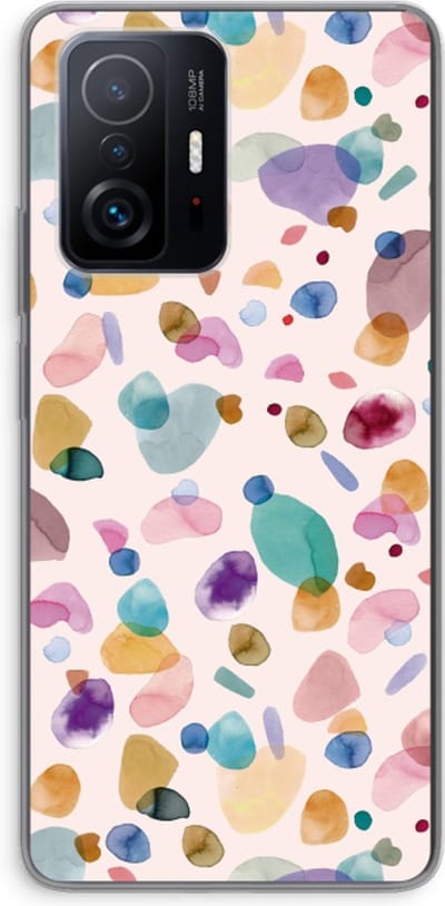 Case Company® - Hoesje geschikt voor Xiaomi 11T hoesje - Terrazzo Memphis - Soft Cover Telefoonhoesje - Bescherming aan alle Kanten en Schermrand
