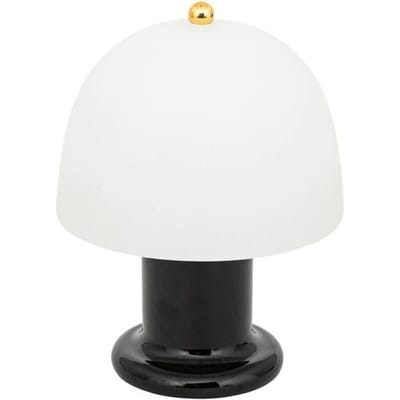 Draadloze LED-tafellamp van glas op batterijen RICK