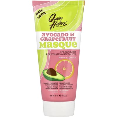 Queen Helene, Avocado & Grapefruit Masker, Normale tot Droge Huid, 170g (170 gram) pink