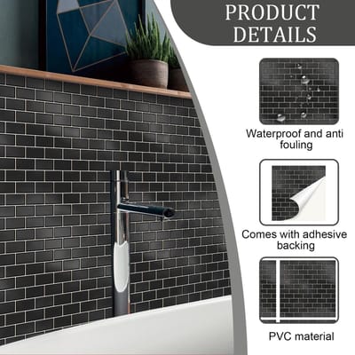 Dailygoods- Tegelstickers 30 Stuks Waterdicht - Tegelfolie 15x15 cm - PVC Stickers - Keuken/Badkamer Decoratie - Wanddecoratie - Doe-Het-Zelf Decoratie - Muursticker