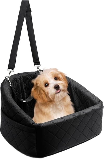Autostoel Hond - Reisstoel Puppy - Veilig Reizen - 360 Graden Stabilisatie - 50 x 47 x 28 cm - Zwart