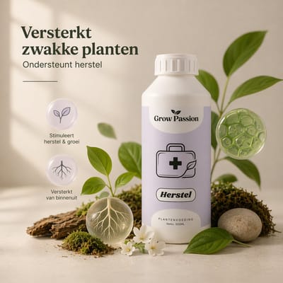 Grow Passion Herstel Plantenvoeding 500ml – Voor Zieke & Verzwakte Planten – Herstelt Gele Bladeren & Slappe Bladeren – 1 Dopje per Liter – Vloeibare Voeding