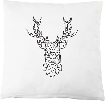 Rendier Kerstmis Kussenhoes - Zwart - 45x45 cm - Specialties By Eizook