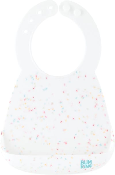 Bumkins - Siliconen Baby Slab met Opvangbakje - Vanille Sprinkle (6-24 maanden)