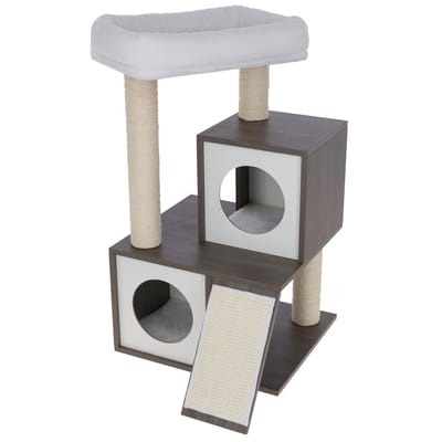 Kerbl Pet krabpaal Flair, wit/grijs 48x44x86cm kat