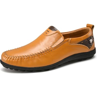Chaussures Décontractées en Cuir pour Homme Été Respirantes Slip On Mocassins Formels pour Homme Mocassins Italiens Noirs Chaussures de Conduite Grande Taille 38 -47 46 jaune