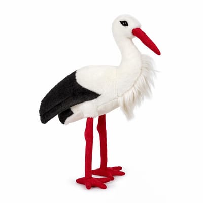 Pluche ooievaar - vogel knuffeldier - 33 cm - dierenknuffel speelgoed