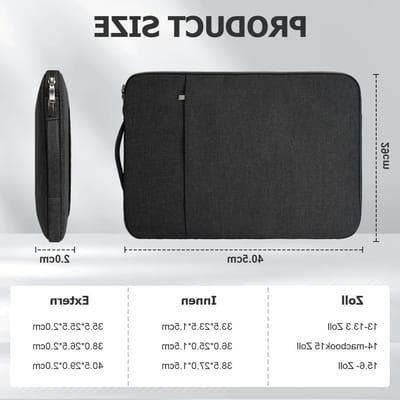 Draagbare en Waterdichte Laptop Sleeve voor 15.6 Inch Laptops - Beschermende Tas voor Notebook, MacBook en Acer