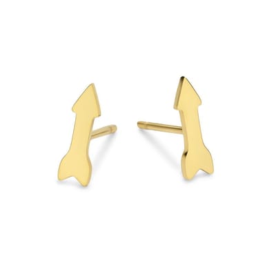 CO88 Collection Elemental 8CE-70330 Stalen oorbellen - pijl - 8 mm - Goudkleurig
