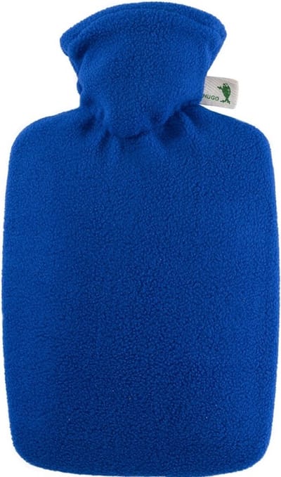 Warmwaterkruik - 1,8 liter - blauw - fleece hoes - kruiken